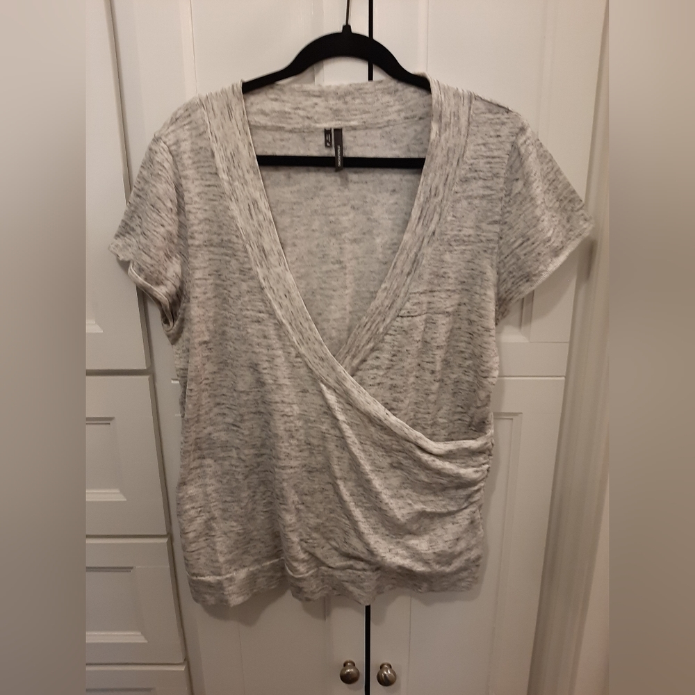 Maurices size XL grey surplice shirt